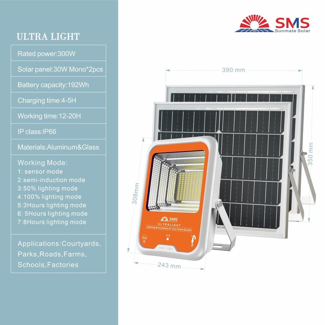 300W Solar Flood Light