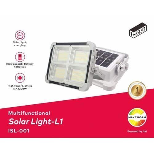 Itel Solar Light ISL-001 – Portable LED Lamp with Solar Charging.